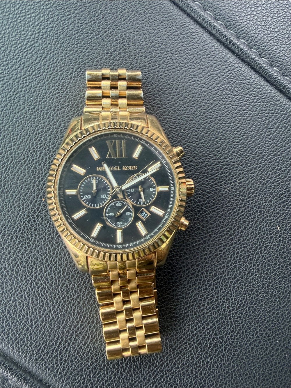 Michael Kors Gold and Black Men's Chronograph Watch